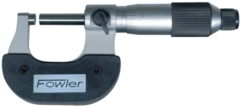0 - 1'' Measuring Range - .0001" Graduation - Ratchet Thimble - Carbide Face - Economy Outside Micrometer - Exact Tooling