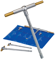 #52-470-000 - 6 Pieces - 5/16 to 6'' Measuring Range - Telescoping Gage Set - Titanium Coated Contact Points - Exact Tooling