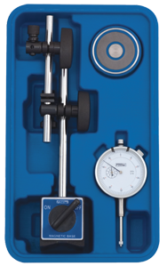 Set Contains: 1" Indicator w/Fine Adj Mag Base - AGD 2 Dial Indicator with Fine Adjustment Mag Base - Exact Tooling
