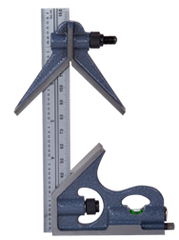 #7124-006 - 6'' - E/M Graduation - Regular Blade - 3 Piece Combinatioin Square Set - Exact Tooling