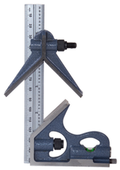 #7125-150 - 150mm - Metric Graduation - Regular Blade - 3 Piece Combinatioin Square Set - Exact Tooling