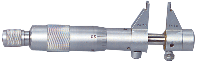 .2 - 1'' Measuring Range - .0001 Graduation - Ratchet Thimble - Hardened & Ground Face - Inside Micrometer - Exact Tooling