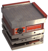 Fine Pole Compound Magnetic Sine Plate - #MSPC66FP; 6 x 6 x 5-3/8'' - Exact Tooling