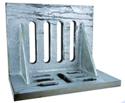 10 x 8 x 6" - Machined Webbed (Closed) End Slotted Angle Plate - Exact Tooling