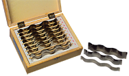 #WPS9 - 9 Piece Set - 1/32'' Thickness - 1/8'' Increments - 1/2 to 1-1/2'' - Wavy Parallel Set - Exact Tooling