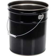 Black Un Rated Steel Pail 5 Gallon - Exact Tooling