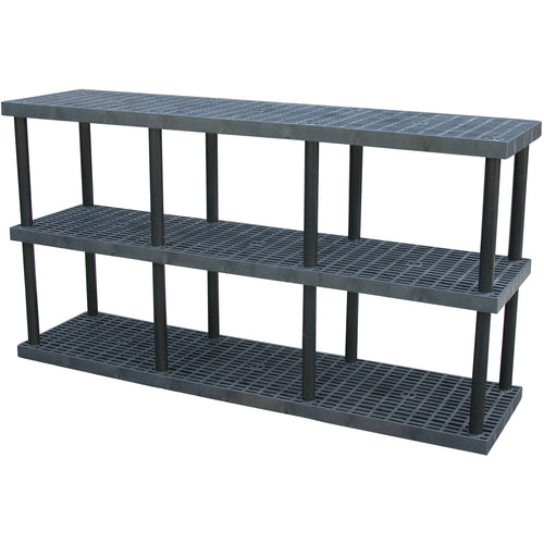 Plastic Bulk Shelf&Storage 96 × 24 3 Shelf - Exact Tooling