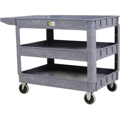 Plastic Utility Cart 3 Shelves 24.5 × 36 - Exact Tooling
