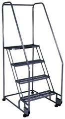 Model 5TR26E4; 5 Steps; 28 x 54'' Base Size - Tilt-N-Roll Ladder - Exact Tooling