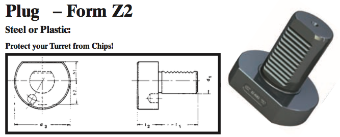 VDI Plug - Form Z2 (Steel) - Part #: CNC86 82.5098S - Exact Tooling