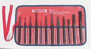 Proto® 12 Piece Punch & Chisel Set - Exact Tooling