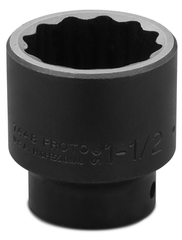Proto® 1/2" Drive Impact Socket 1-1/2" - 12 Point - Exact Tooling