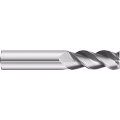 3/4 x 3/4 x 2-1/2 x 5 OAL Square 3 Flute Carbide End Mill for Aluminum - Round Shank- Uncoated - Exact Tooling