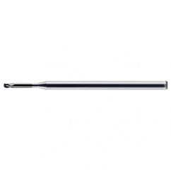 .085 x 1/8 x .127 LOC x 2-1/2 OAL (.425'' Reach) 3 Flute Miniature Solid Carbide Ball Nose End Mill-AlTiN - Exact Tooling