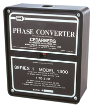 Series 1 Phase Converter - #1400B; 3 to 5HP - Exact Tooling
