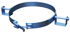 Galavanized Tilting Drum Ring - 55 Gallon - 1200 lbs Lifting Capacity - Exact Tooling