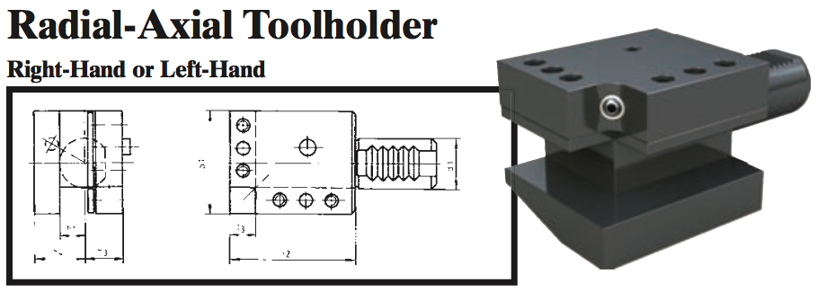 VDI Radial-Axial Toolholder (Right Hand) - Part #: CNC86 36.4025R - Exact Tooling