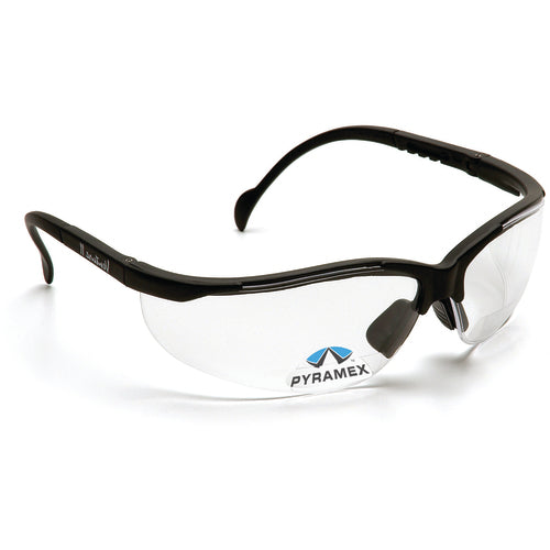 1.5 Magnification Safety Glasses- Clear Lens, Black Frame V2 Reader Style - Exact Tooling