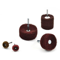 Shur-brite 1-1/2″ × 1″ × 1/8″ 5-Ply Heavy Duty Satin Finishing Shank Mounted Disc Wheel, CRS