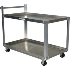 Alum Service Cart W/ Two 28 × 40 Shelves - Exact Tooling