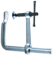 Regular Duty L-Clamp - 4-3/4'' Throat Depth, 8'' Max. Opening - Exact Tooling