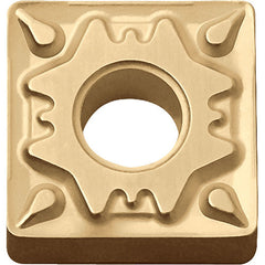 SNMG 431 HQ CA515, 1/64″ Corner Radius, 3/16″ Thick, 1/2″ Inscribed Circle, TiCnulll2O3/TiN, Square, Turning Indexable Insert - Exact Tooling