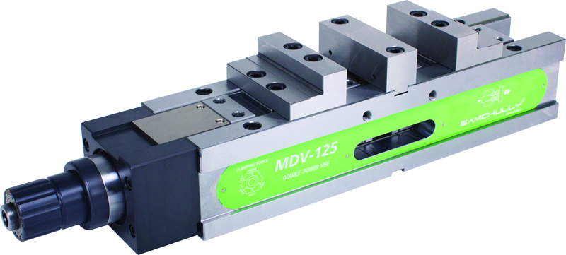 5" Double Mechanical Power Vise - Exact Tooling