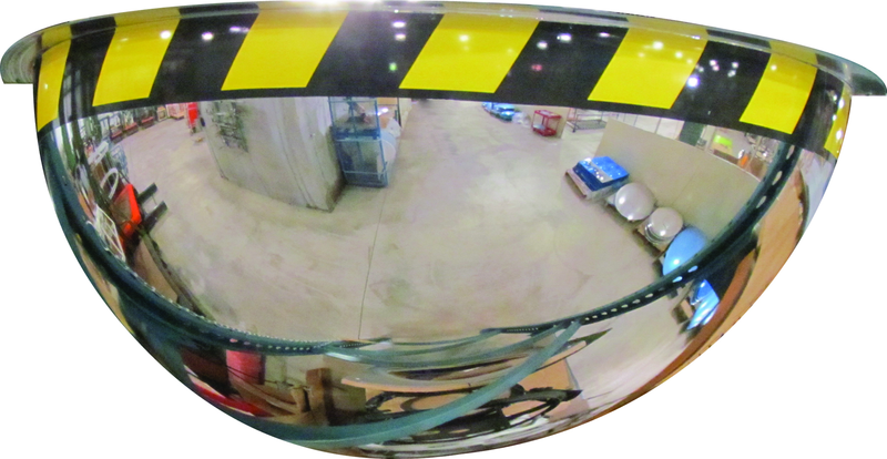 26" Half Dome Mirror-Safety Border - Exact Tooling