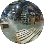 30" Lightweight Convex Mirror With T Bracket - Exact Tooling