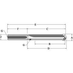 29050S-200L Straight T-A® Spade Blade Holder - Straight Flute- Series 5 - Exact Tooling