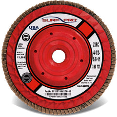 4 1/2″ × 5/8″-11 - 120 Grit - Zirconia - Type 27 - Trimmable Back - Flap Disc - Exact Tooling