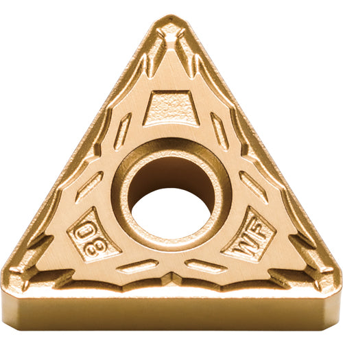 TNMX 333 WF CA510, 3/64″ Corner Radius, 3/16″ Thick, 3/8″ Inscribed Circle, TiCnulll2O3/TiN, Triangle, Turning Indexable Insert - Exact Tooling