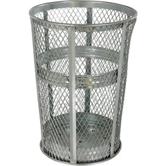 Trash Receptical E x p Metal Round 48 Gallon-Galv - Exact Tooling