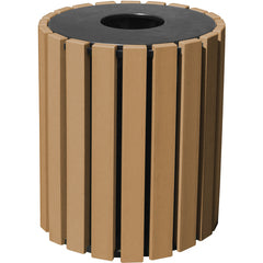 Trash Receptical Poly Round 33 Gal-Cedar - Exact Tooling