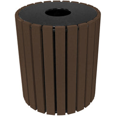 Trash Receptical Poly Round 49 Gal-Brown - Exact Tooling