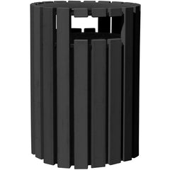 Trash Receptical Poly Rain Cap Round 33 Gal-Black - Exact Tooling