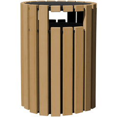 Trash Receptical Poly Rain Cap Round 33 Gal-Cedar - Exact Tooling