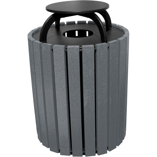 Trash Receptical Poly Rain Cap Round 49 Gal-Char - Exact Tooling