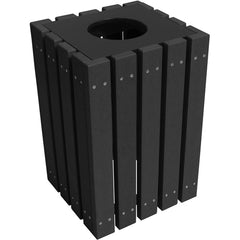 Trash Receptical Poly Square 22 Gallon-Black - Exact Tooling