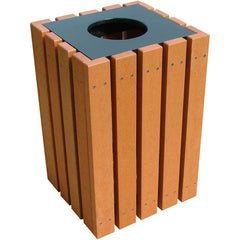 Trash Receptical Poly Square 22 Gallon-Cedar - Exact Tooling