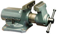SBV-100, Super-Junior Vise, Swivel Base, 4" Jaw Width, 2-1/4" Jaw Opening - Exact Tooling