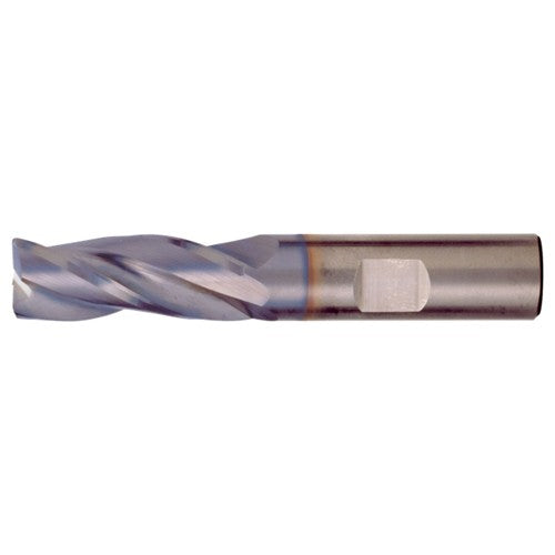 5/8″ × 5/8″ × 1-5/8″ × 4″ RHS / RHC Solid Carbide 3-Flute Square End High-Performance End Mill for Steel and Stainless Steel - Bright - Exact Tooling