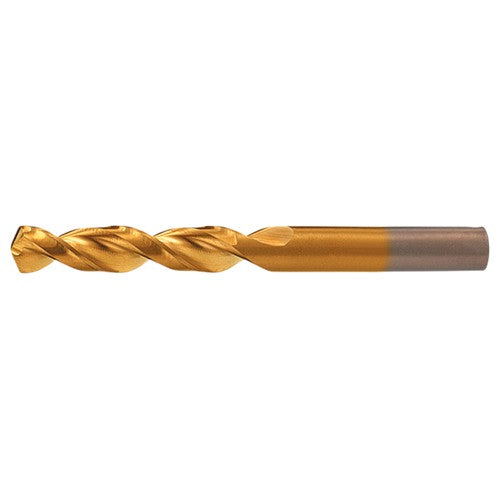#1 RHS / RHC HSS-CO 8% (M42) 135 Degree Split Point Q-Cobalt Wide Land Parabolic Drill - TiN - Exact Tooling