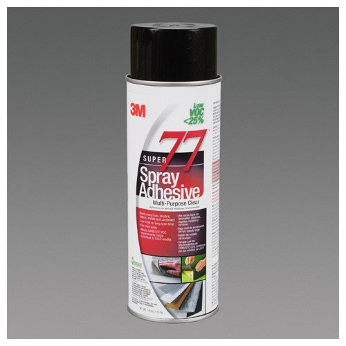 3M Super 77 CA Multipurpose Spray Adhesive Low VOC <25% Clear 24 fl oz Can (Net Wt 18.0 oz) - Exact Tooling