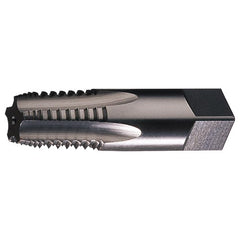 1/8-27 NPT 5 Flute HSS Interrupted Thread Medium Hook Taper Taper Pipe Tap- Bright - Exact Tooling