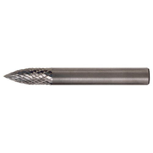 SG-41 Double Cut Solid Carbide Bur-Pointed Tree Shape - Exact Tooling