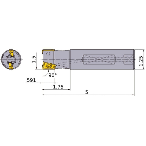 APX4000UR243FA20SA INDEXABLE ENDMIL