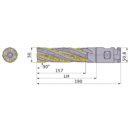 SPX4R05034WNM INDEXABLE ENDMILL