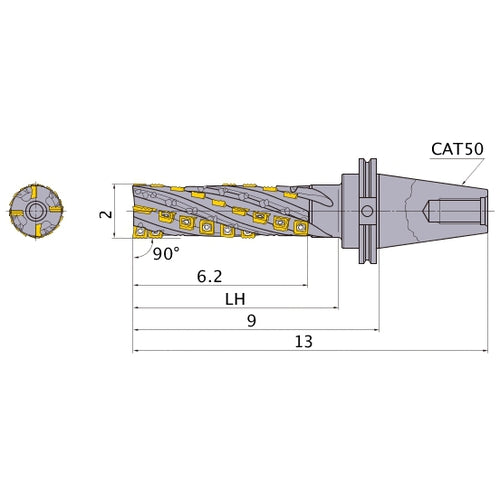 SPX4R3234CAT50NM INDEXABLE ENDMILL