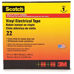 Scotch Vinyl Electrical Tape 22 3/4″ × 36 yd Black - Exact Tooling